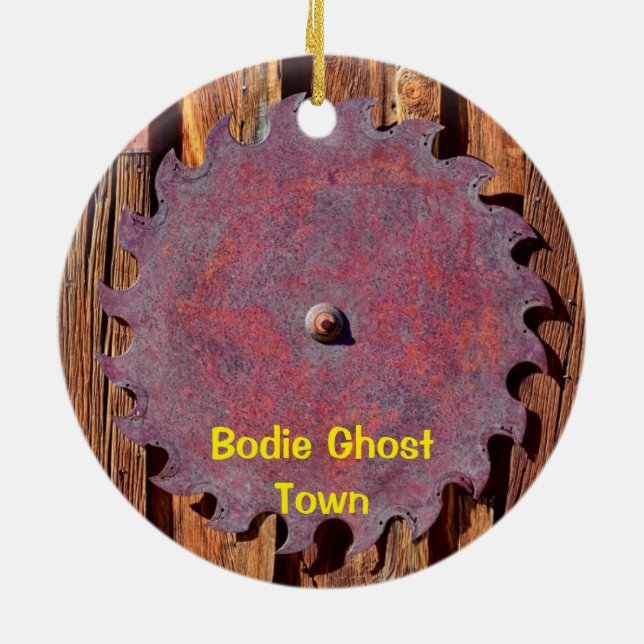 Bodie Ghost Town, Rustic Antiques Ceramic Tree Decoration (Back)