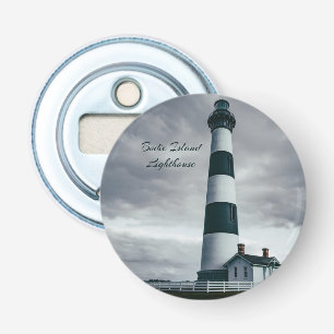 Bodie Island Lighthouse black and white Bottle Opener