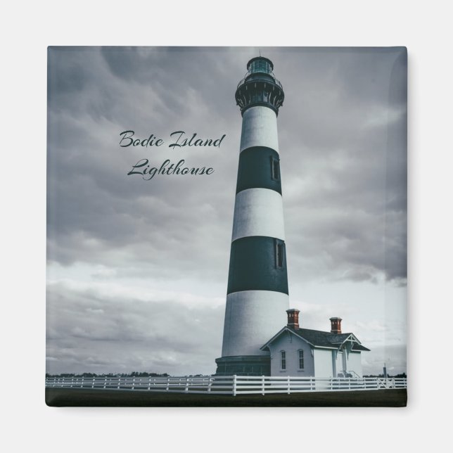 Bodie Island Lighthouse black and white Magnet (Front)