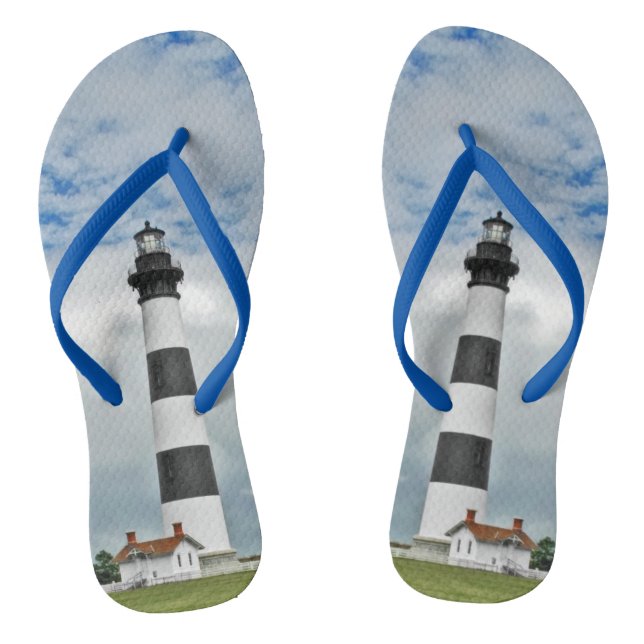 Bodie Island Lighthouse Flip Flops (Footbed)