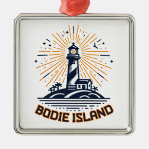 Bodie Island Lighthouse North Carolina Sunrise Metal Tree Decoration