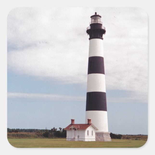 Bodie Island Lighthouse Square Sticker (Front)