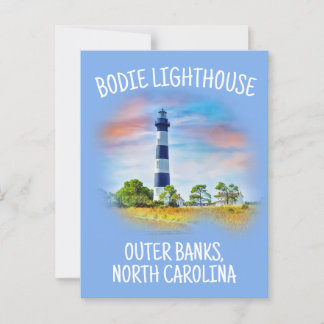 Bodie Lighthouse Outer Banks North Carolina Postcard