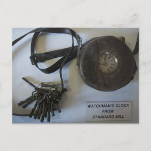 Bodie Watchman's Clock and Keys Postcard
