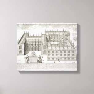 Bodleian Library, Oxford, from 'Oxonia Illustrata' Canvas Print