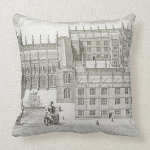 Bodleian Library, Oxford, from 'Oxonia Illustrata' Cushion