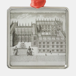 Bodleian Library, Oxford, from 'Oxonia Illustrata' Metal Tree Decoration