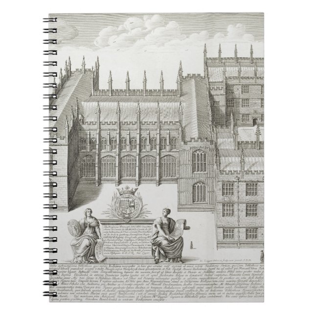 Bodleian Library, Oxford, from 'Oxonia Illustrata' Notebook (Front)