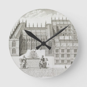 Bodleian Library, Oxford, from 'Oxonia Illustrata' Round Clock