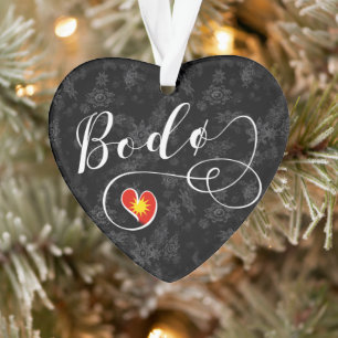 Bodø Flag Heart, Norway, Bodö Ornament