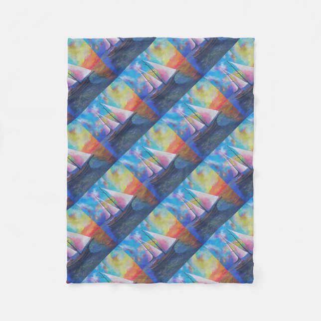 Bodrum Turquoise Coast Gulet Cruise Fleece Blanket (Front)