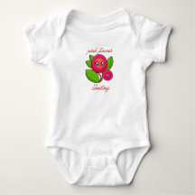 body babysuite Smiling pink flower