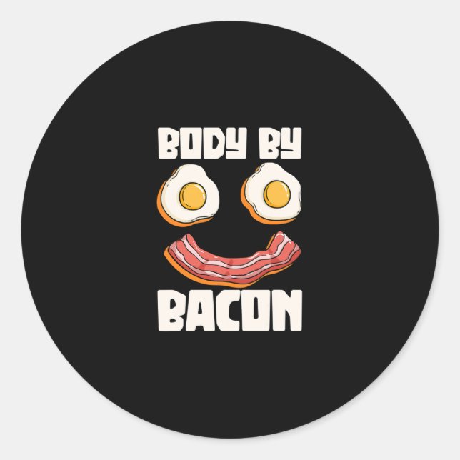 Body Bacon Bbq Grill Barbecue Pig Meat Classic Round Sticker (Front)