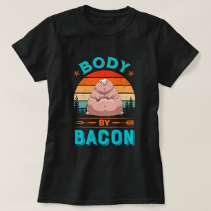 Body Bacon Fat Pig Funny Cute Vintage T-Shirt
