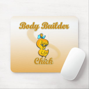 Body Builder Chick Mouse Mat
