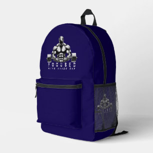 Body Builder-Fitness Printed Backpack