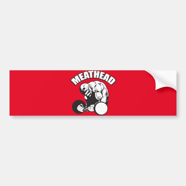 "Body building" Humour - MEATHEAD Bumper Sticker (Front)