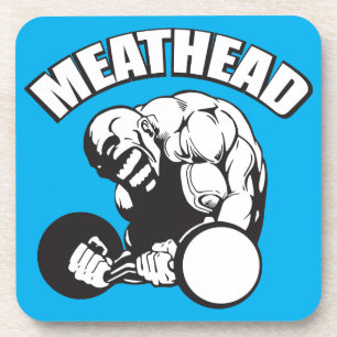 "Body building" Humour - MEATHEAD Coaster