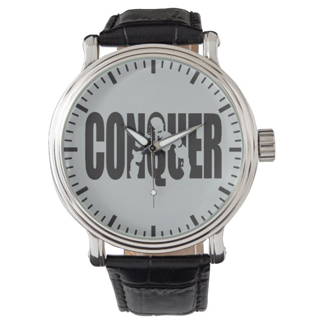"Body building" Motivation - CONQUER Watch (Front)
