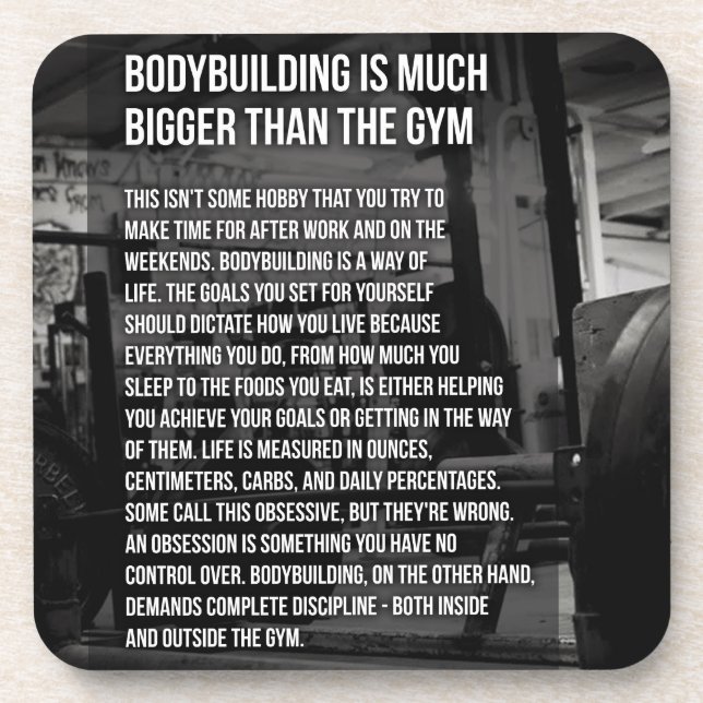 "Body building" Motivational Coaster (Front)