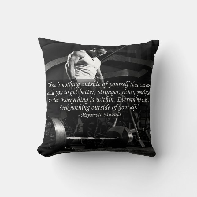 "Body building" Motivational Cushion (Front)