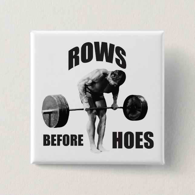 "Body Building" Motivational Humour 15 Cm Square Badge (Front)