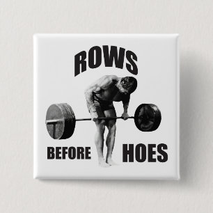 "Body Building" Motivational Humour 15 Cm Square Badge