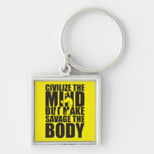"Body building" Motivational Key Ring