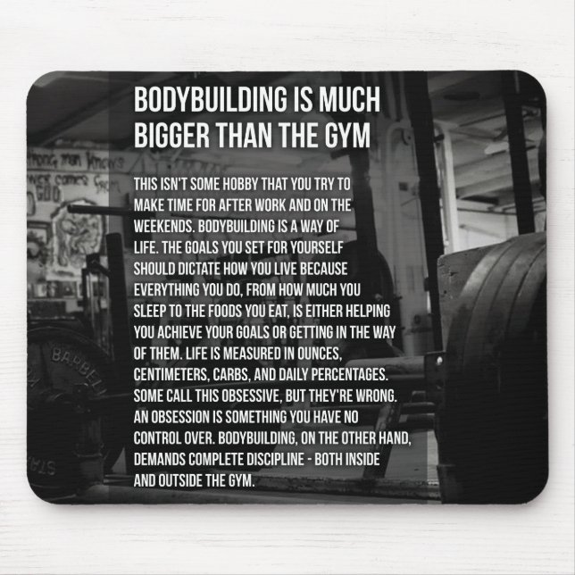 "Body building" Motivational Mouse Mat (Front)