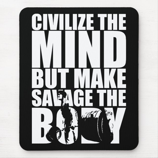 "Body building" Motivational Mouse Mat (Front)