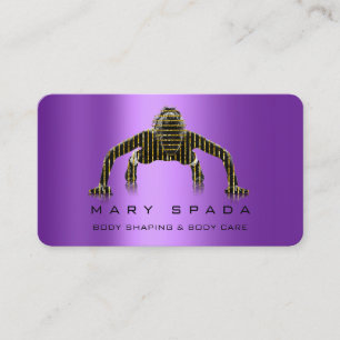 Body Building Shaping Fitness Sclupting Purple  Business Card