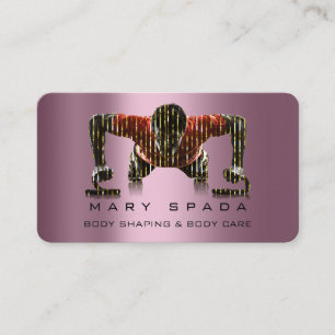 Body Building Shaping Fitness Sclupting Rose Business Card