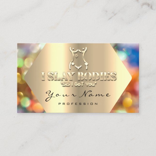 Body Building Shaping Fitness Sculpting Holograph Business Card (Front)