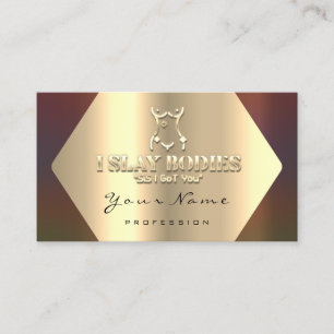 Body Building Shaping Fitness Sculpting SPA Gold Business Card
