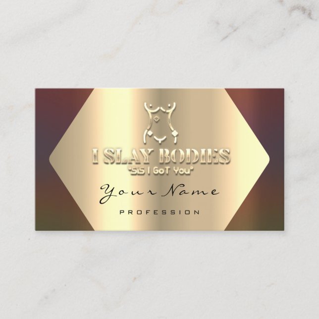 Body Building Shaping Fitness Sculpting SPA Gold Business Card (Front)