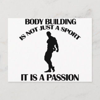 Body building sports designs postcard