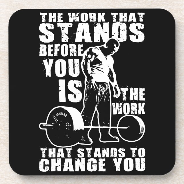 "Body building" Workout Motivational Coaster (Front)