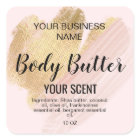 body butter gold blush pink classic  square sticke