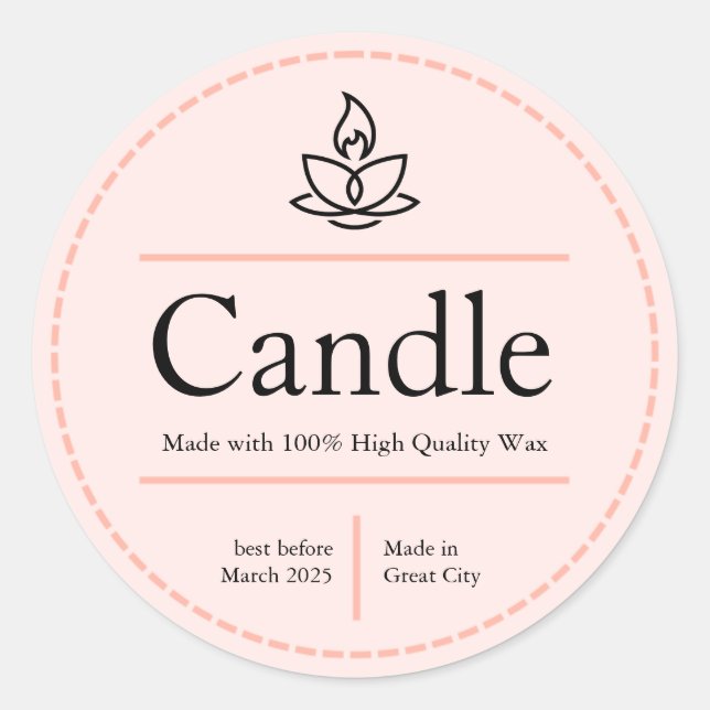 body butter labels, candle labels, Food Labels  (Front)