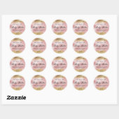 Body Butter Labels Pink With Gold Ink (Sheet)