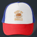 Body By Bagels Funny Jewish Hanukkah Doughnut Gift Trucker Hat<br><div class="desc">hanukkah, passover, yiddish, chanukah, jewish, menorah, jew, gift, birthday, bagel</div>