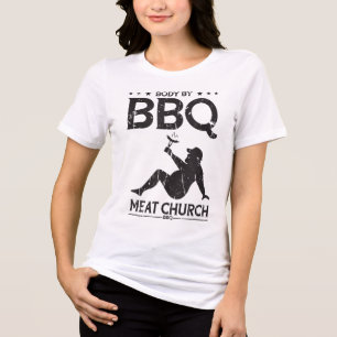 Body By Bbq Meat Church Bbq - Bbq Enthusiasm _1 Tri-Blend Shirt