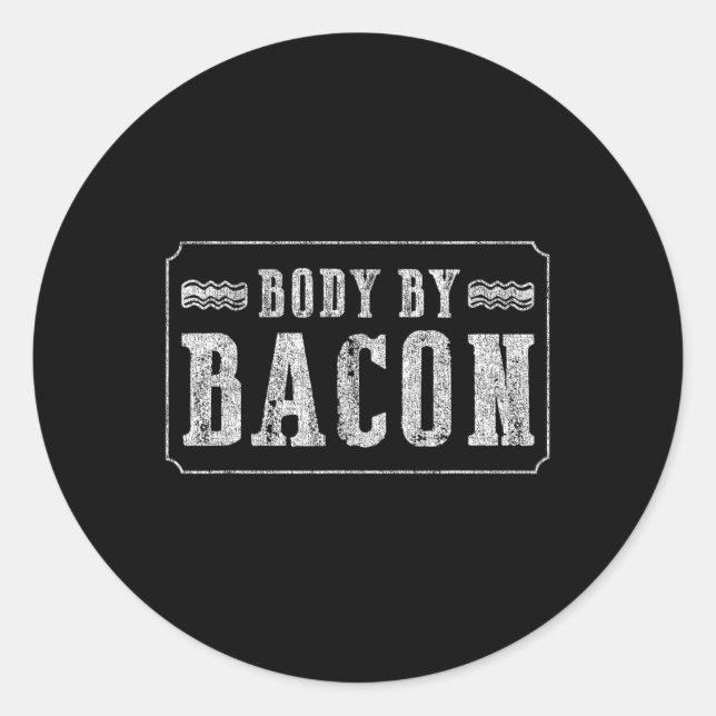 Body By Bycon Bbq Funny  Classic Round Sticker (Front)