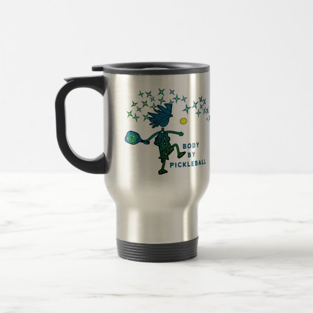 BODY BY PICKLEBALL COFFEE MUG (Left)