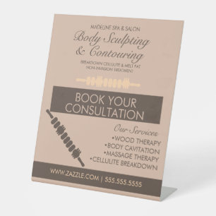 Body Contouring Body Sculpting Massage Therapy Pedestal Sign