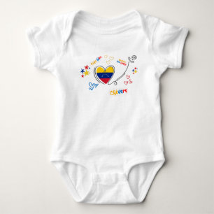 Body for Baby Venezuela - Heart with Flag Bodysuit