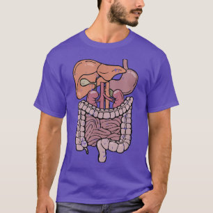 Body Internal Organ Anatomy Costume Easy Halloween T-Shirt