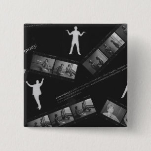 Body Language Photogram 15 Cm Square Badge