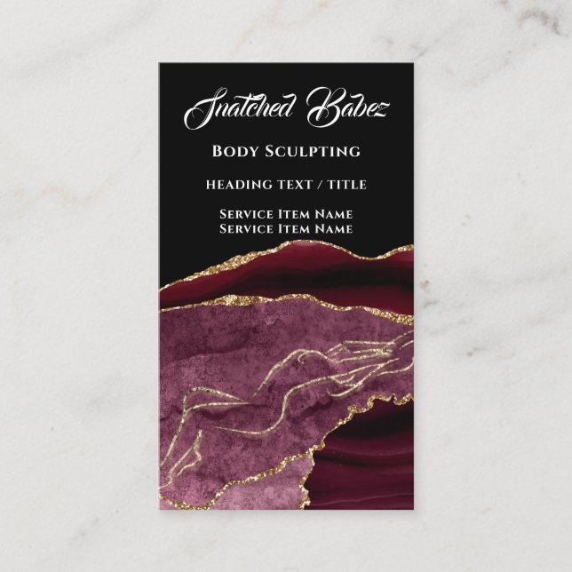 Body Logo Massage Sculpting Gold SPA Gold QRCODE Business Card (Front)