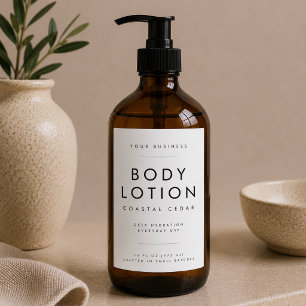 Body Lotion Business Branding Label